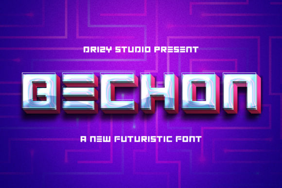 Bechon Display Font: Bold, Futuristic & Craft-Ready