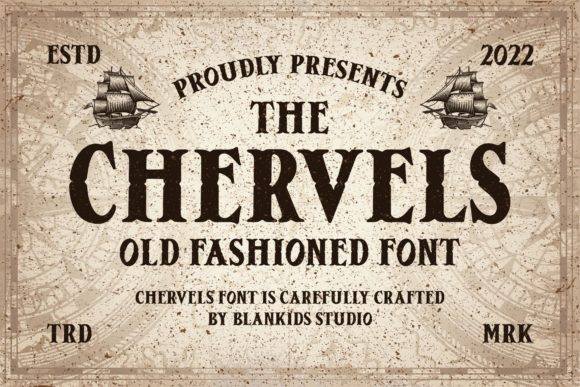 Chervels: A Playful Vintage Display Font for Real Branding