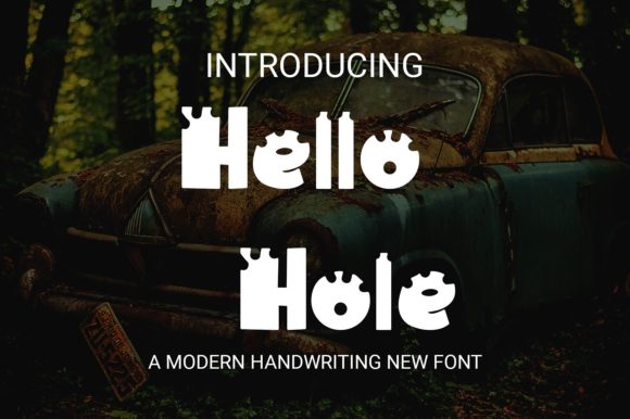 Hello Hole: A Bold Display Font for Handmade Brands
