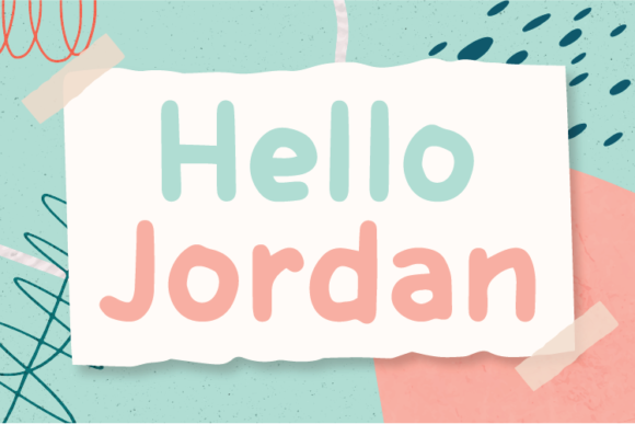 Hello Jordan: A Natural Display Font for Handmade Charm