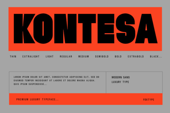 Kontesa: A Bold, Adaptable Display Font for Makers