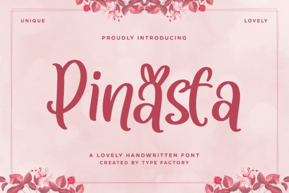 Pinasta: A Handwritten Display Font for Crafters & Sellers